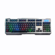 Load image into Gallery viewer, Rainbow Gaming Keyboard Glowing Metal Iron Board Computer Wired Keyboard