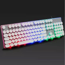 Load image into Gallery viewer, Retro Round Keycap Backlit USB Wired Glowing Metal Panel