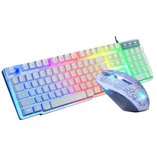 Load image into Gallery viewer, Wired LED Rainbow Backlit Illuminated USB Ergonomic Gaming Keyboard
