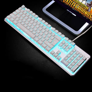 Backlit Glowing Metal Panel Laptop Computer Keyboard