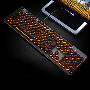 Backlit Glowing Metal Panel Laptop Computer Keyboard